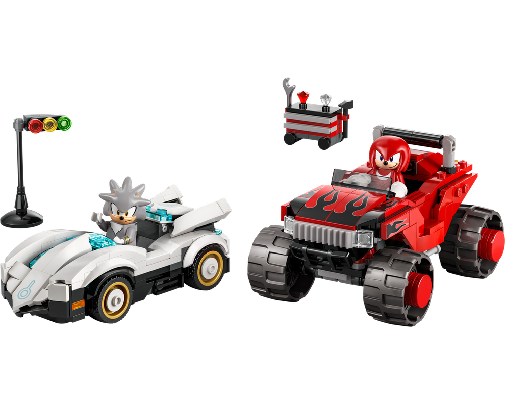 LEGO Silver's Car vs. Knuckles' Monster Truck Set